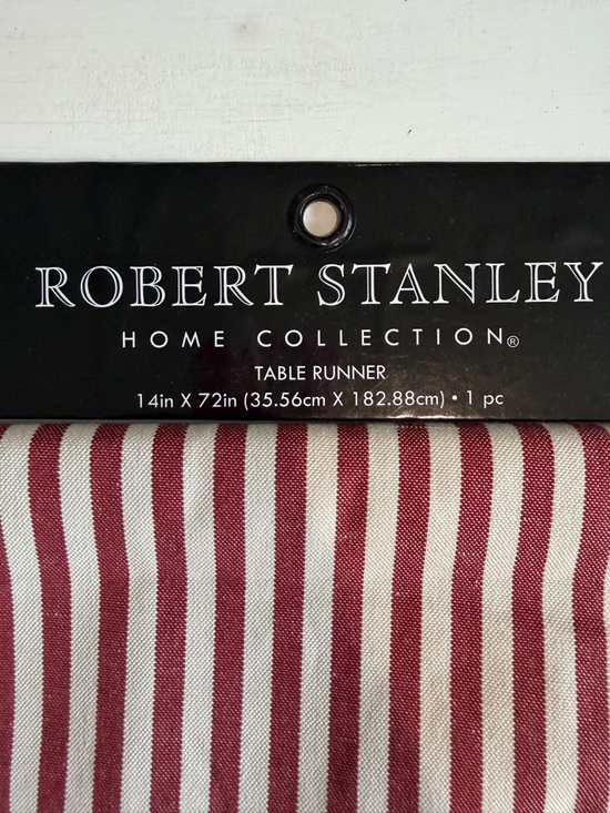Robert Stanley Other - Robert Stanley Home Collection Red & Cream Striped Table Runner